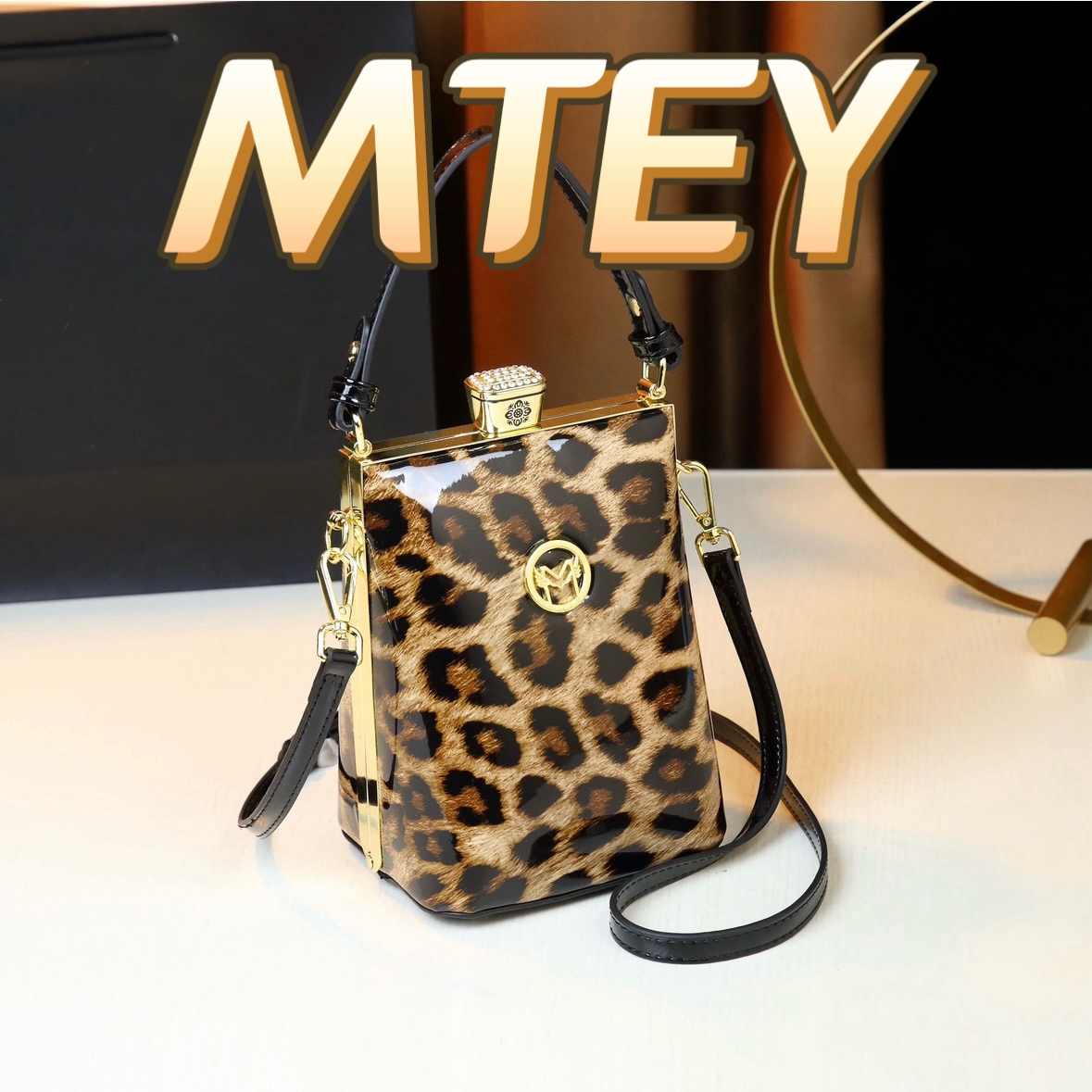 2025新款复古潮流小众手机包～豹纹色小包包洋气百搭轻奢时尚单肩