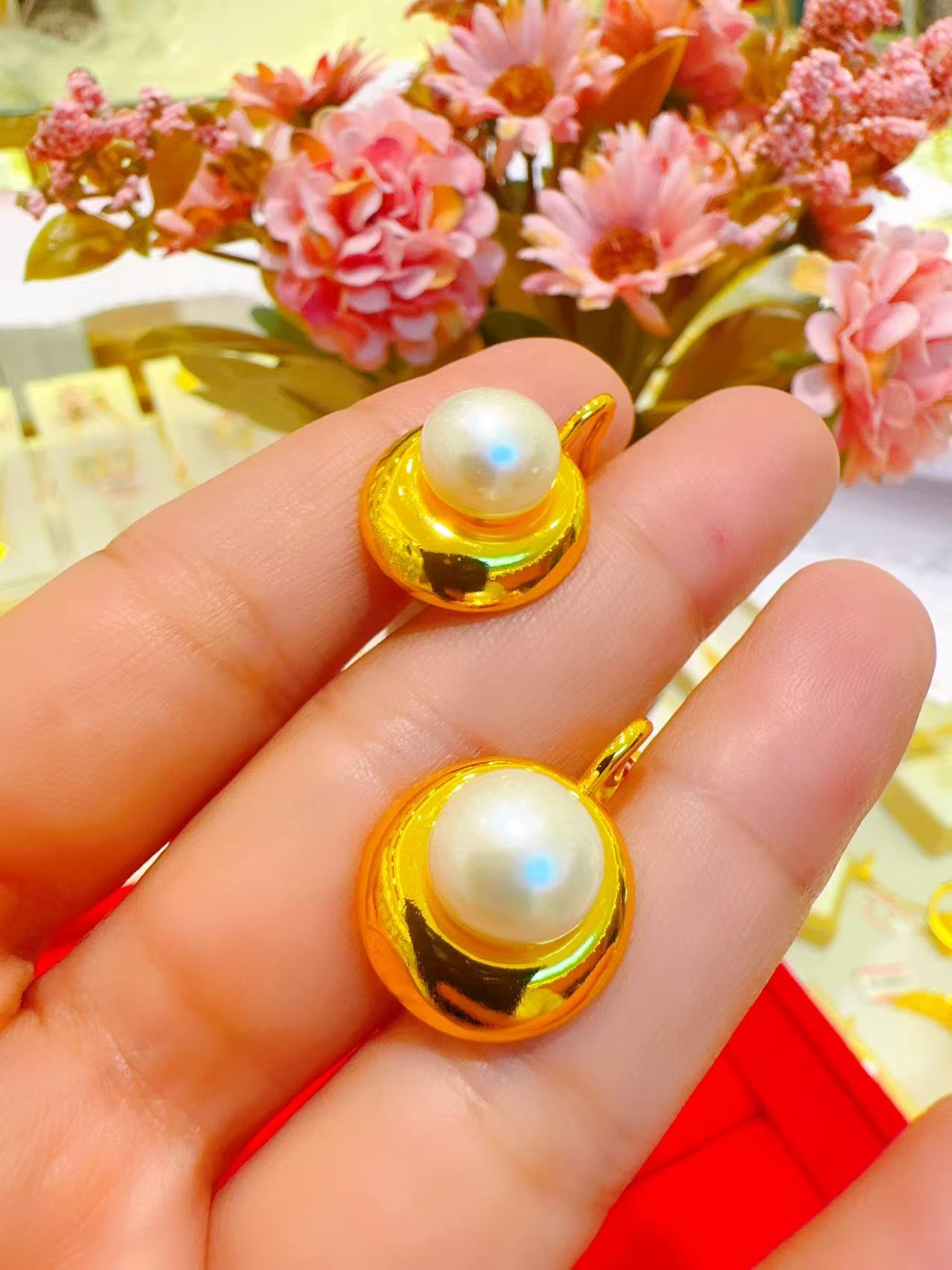 合金耳饰 0.18g aybaldak珍珠耳环سېھران قاپلىما ئالتۇنلىرى