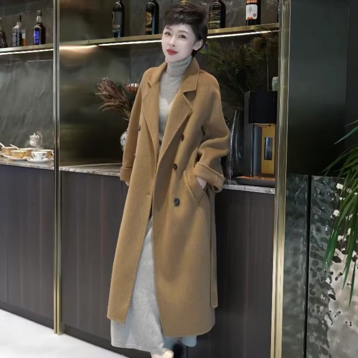 骆驼绒+绵羊毛【经典系列】时尚气质秋冬双面呢 66801