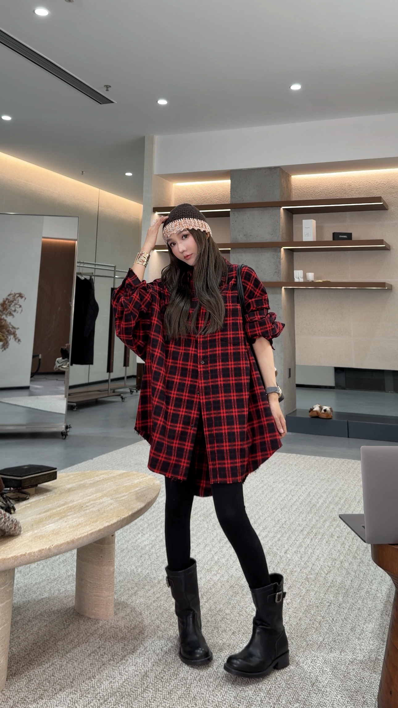 AMAZING IN | 1oo%棉 | 磨毛流苏格纹衬衫 A251123-AI5BDSH251006