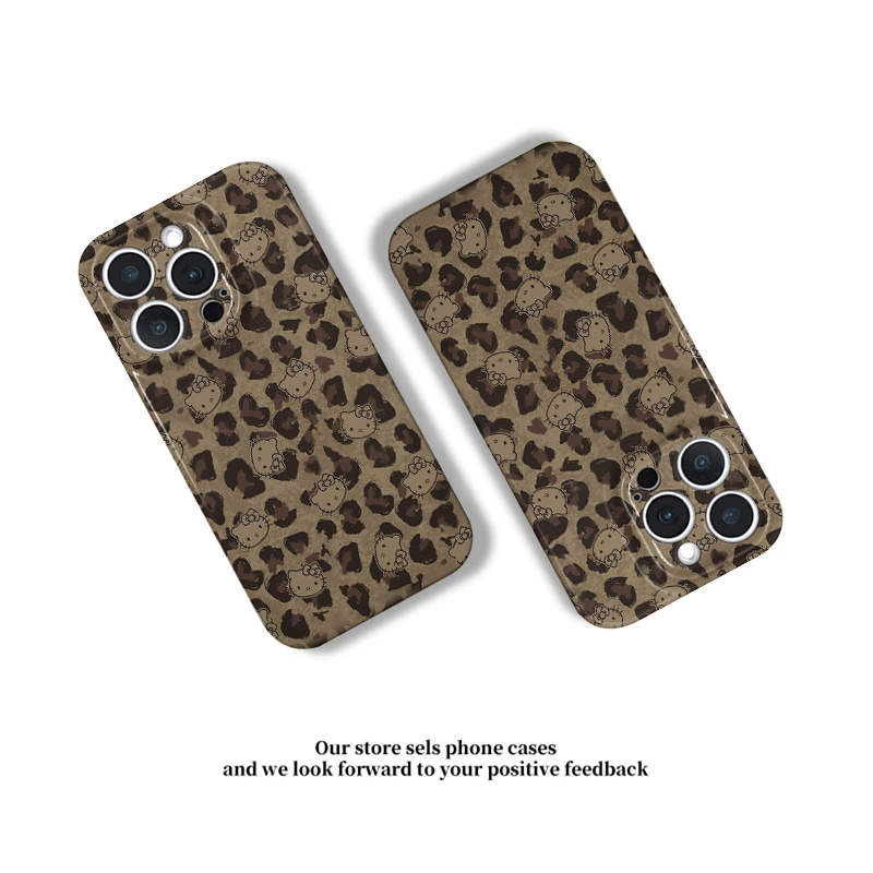 美拉德豹纹kt头适用苹果17/16pro手机壳华为p80vivo小米15oppo