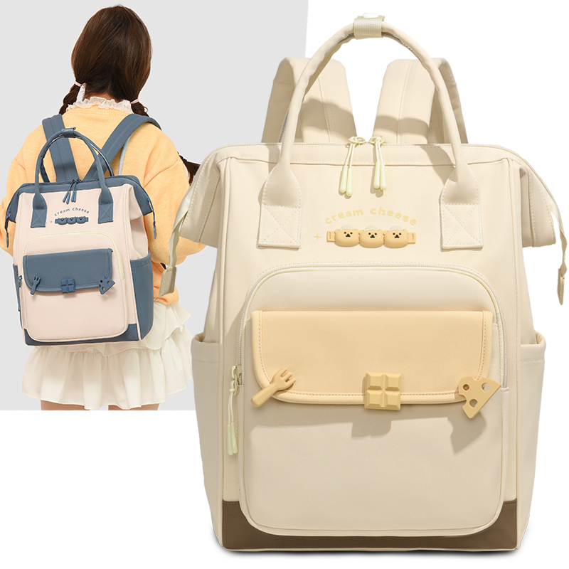 洋气π减龄妈咪包待产母婴包便携手提带娃包新款大容量妈妈双肩包6