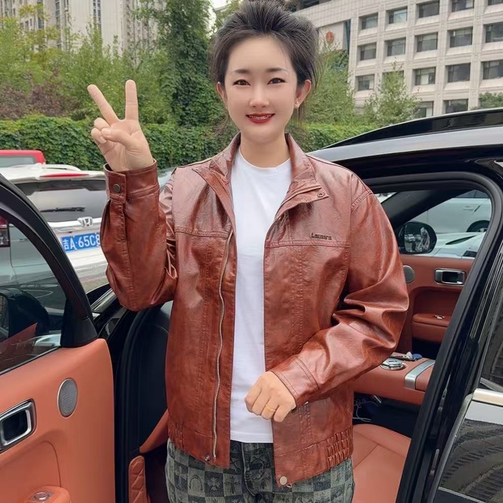 2024秋季新款男士皮夹克休闲外套517款男士外套皮夹克春秋新款男