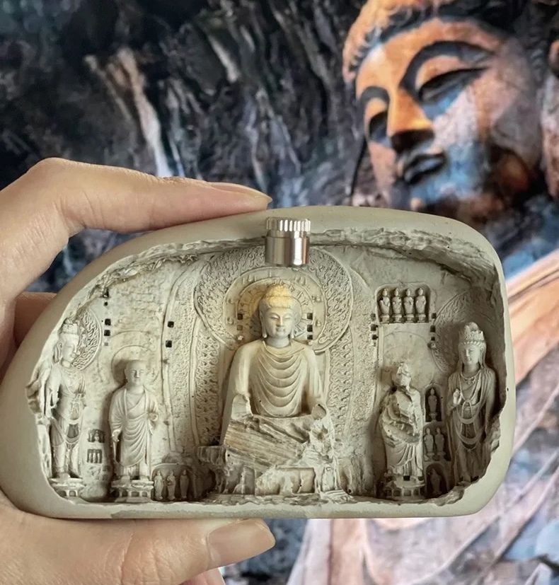 龙门石窟冰箱贴小夜灯冰箱贴