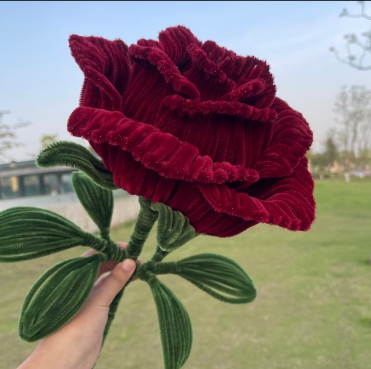 巨型复古玫瑰花扭扭棒diy 手工编织材料包自制仿绒花永生花送闺蜜