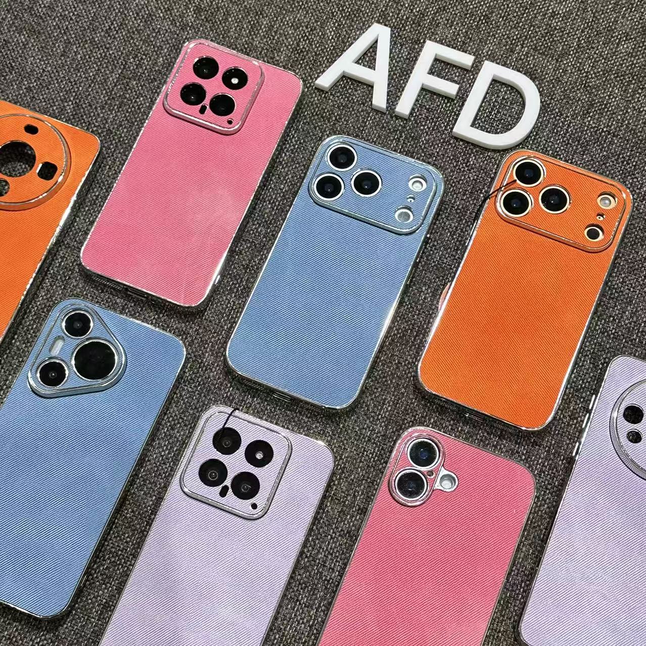 GGBond高颜值牛仔纹适用苹果16/17pro手机壳小米15vivooppo华为潮