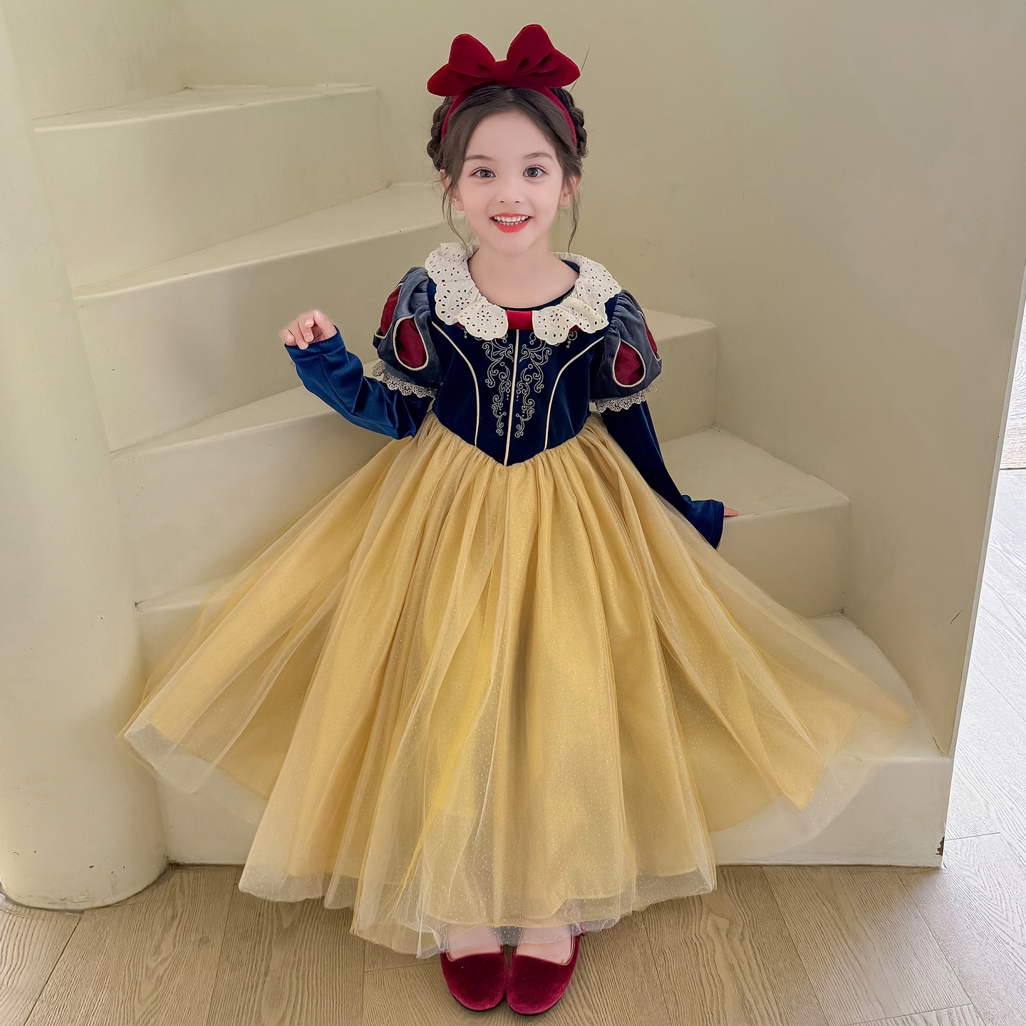 女童连衣裙秋季新款儿童白雪公主裙洋气女宝生日礼服在逃公主裙子