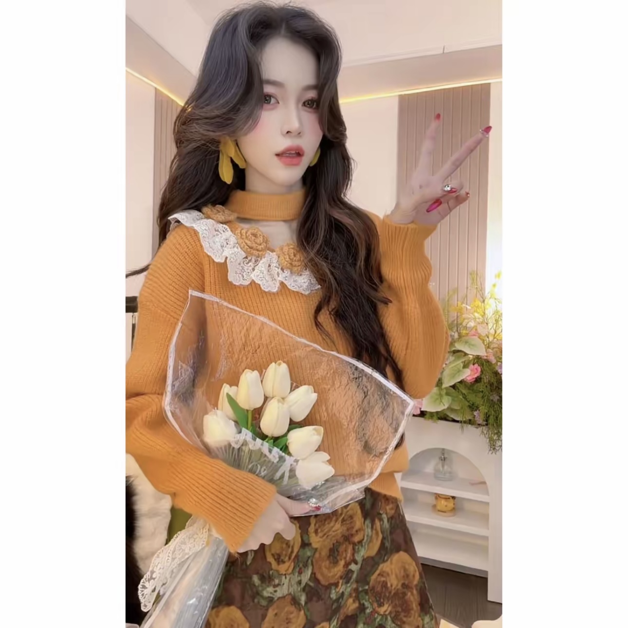 2025年秋冬新款毛针织衫显瘦气质长袖时尚设计感温柔