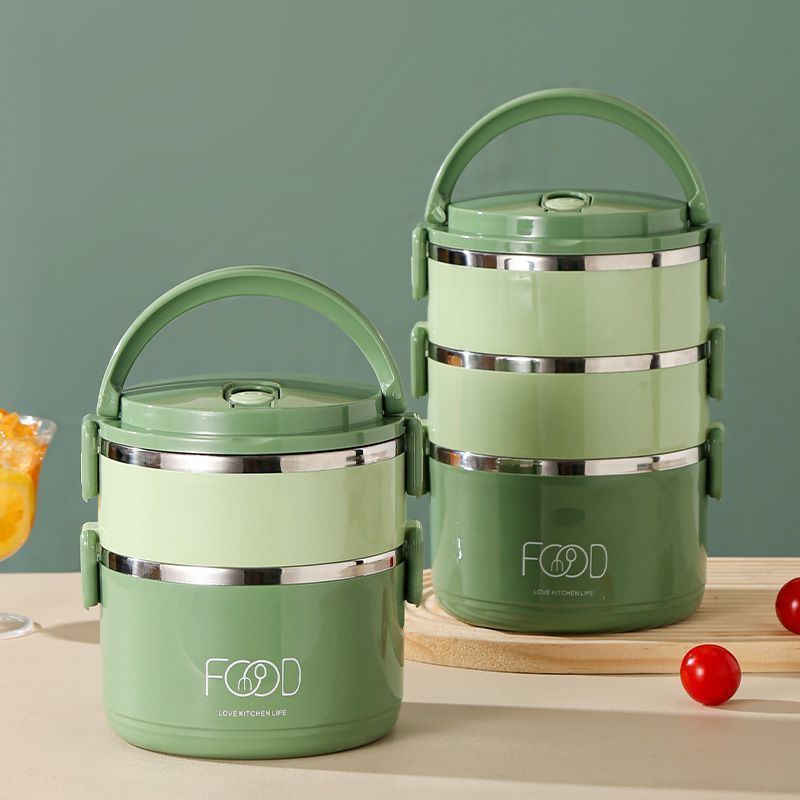 保温饭盒食品级分隔上班族便当盒学生三层带饭餐盒便携保温饭盒