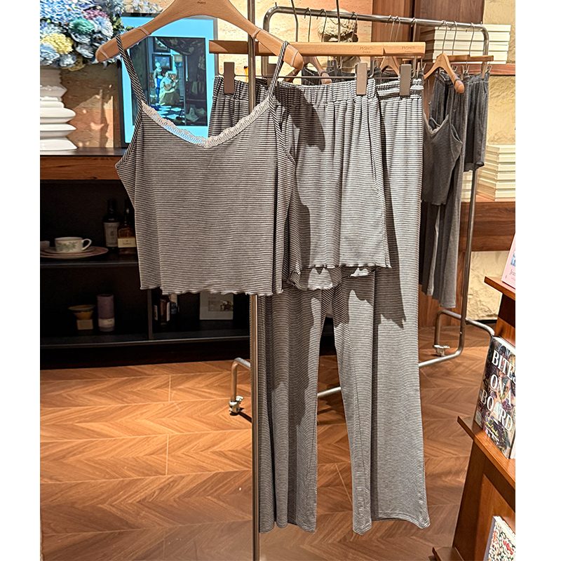 米诗缇【带胸垫Ruby露比的睡衣三件套】小众潮牌设计师可外穿家居服