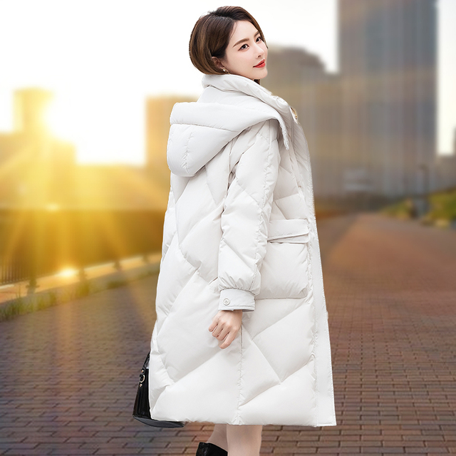 波司登联名恋踏白鸭绒羽绒服女士冬季中长版2025年冬装新款轻薄过