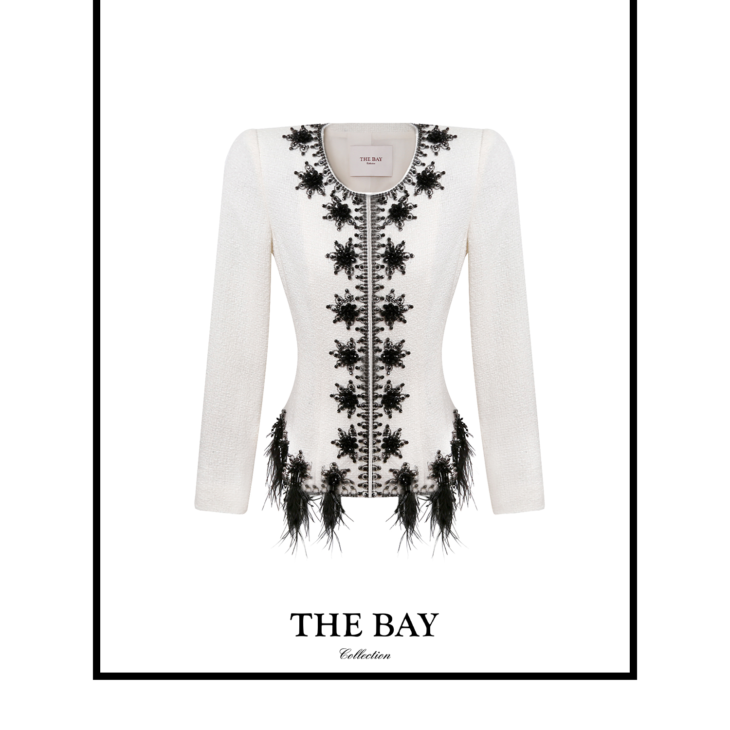 TheBay【香奢夫人】重工手工串珠羊毛外套Bay2SQXL0223