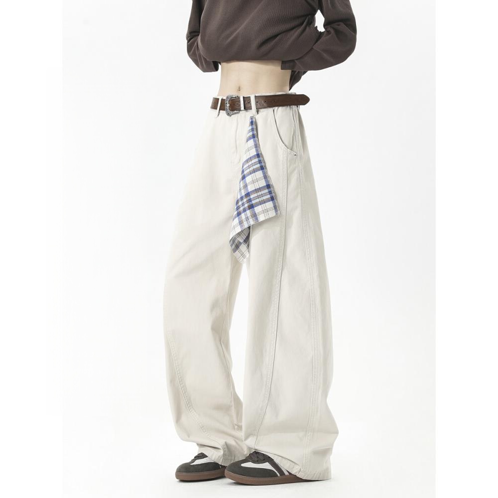 美式解构方巾弯刀工装裤男潮牌新款宽松直筒阔腿高街百搭运动长裤