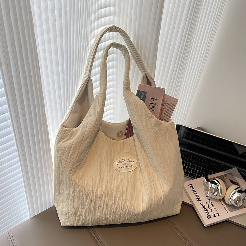 Aimitu女包大容量小众2025新款纯色简约设计百搭洋气单肩托特包