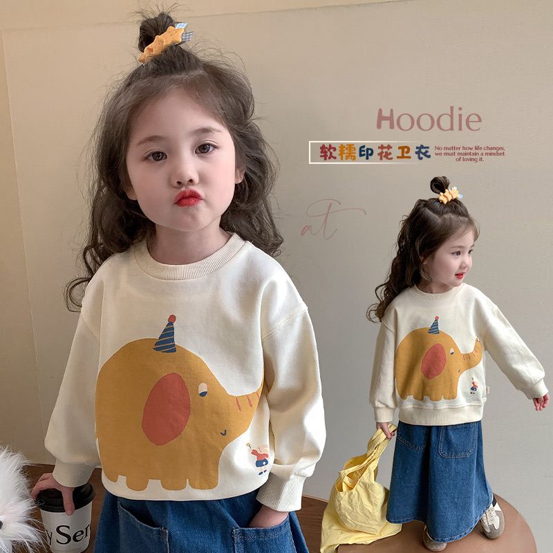 小童卡通卫衣2025秋装款新款儿童长袖宽松休闲秋装宝宝洋气上衣
