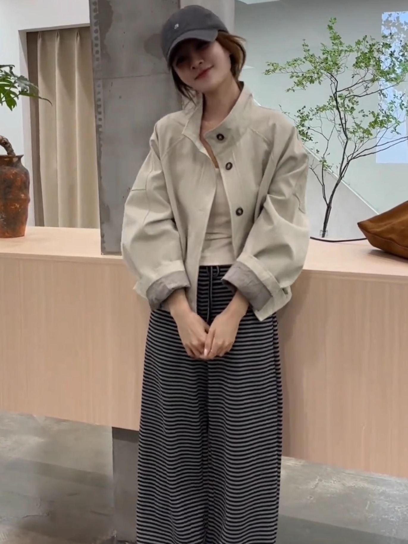 韩系设计感立领夹克短外套女装2025秋季新款时尚流行休闲显瘦上衣