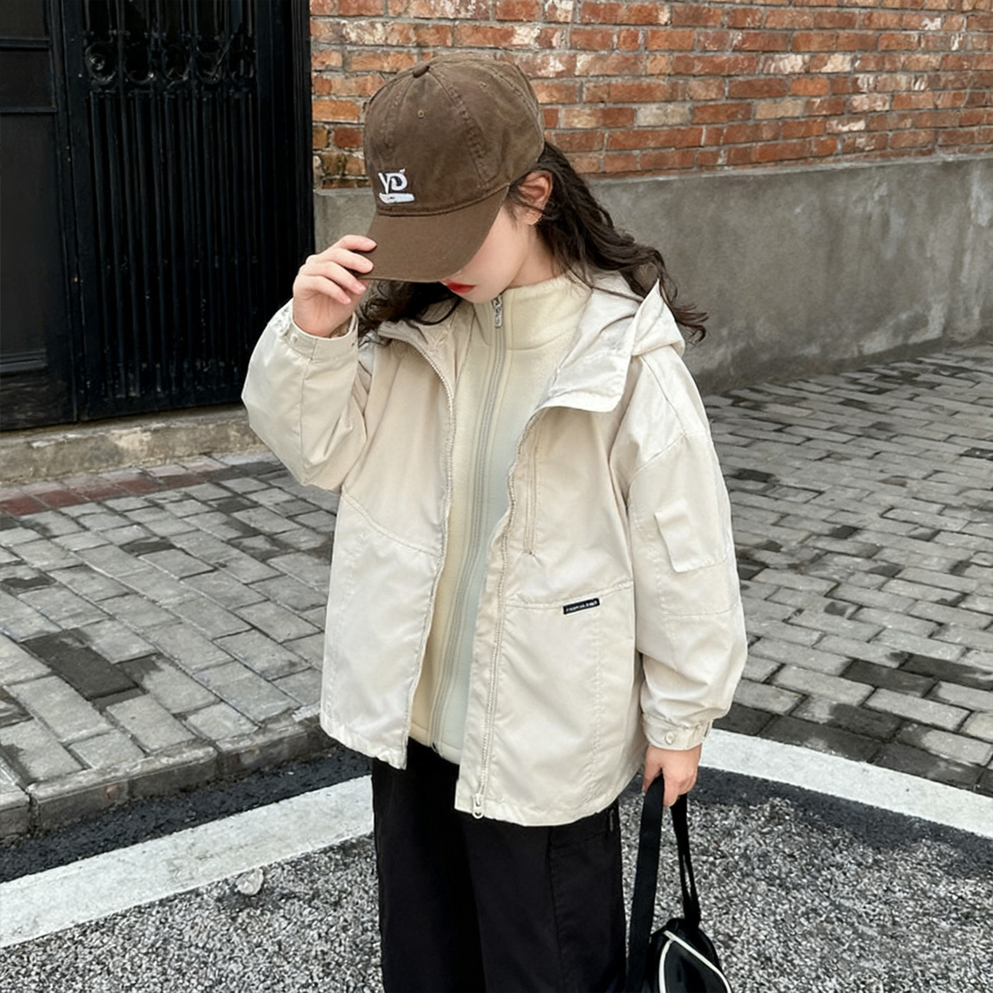 女童三合一冲锋衣外套春秋2025新款女孩秋装夹克儿童网红秋季风衣