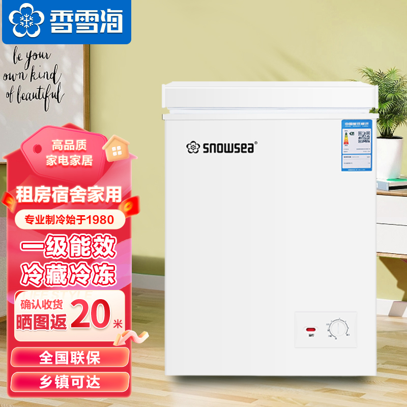 香雪海冰柜 冰柜家用小型冷冻柜 冰柜清仓处理直播 冷冻冰柜