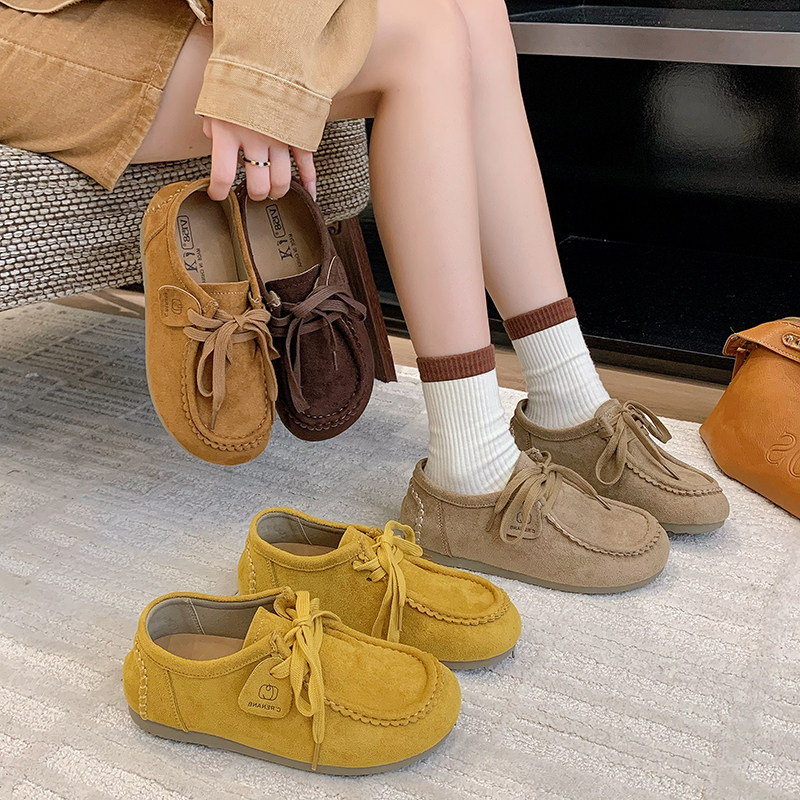 复古全包勃肯鞋女2025秋季新款软底一脚蹬豆豆鞋平底博肯乐福单鞋
