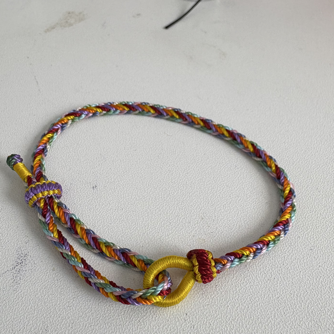 九色手工编绳手链手工艺品纯手工编绳(备注款式和手腕尺寸)