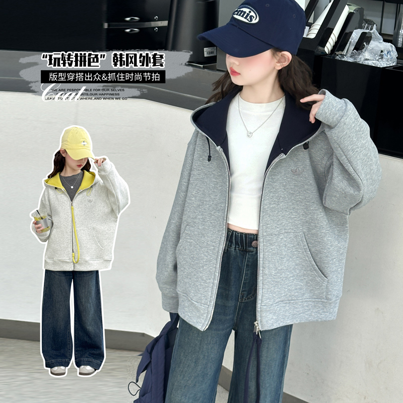（外套）女童外套秋装2025新款春装款网红女中大童儿童装上衣