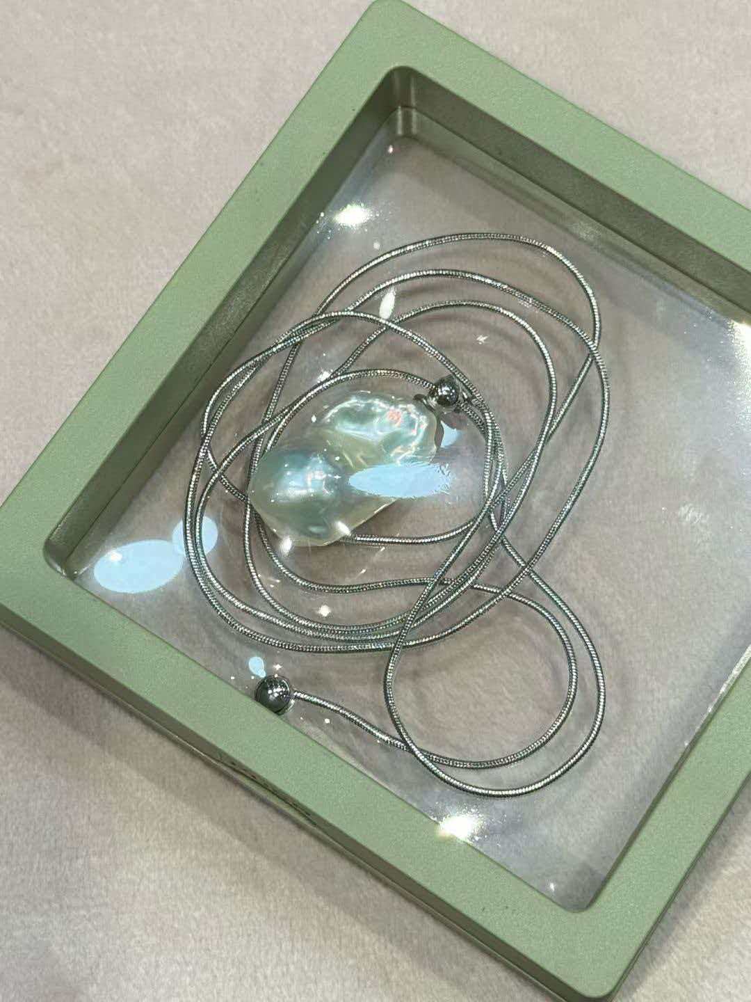 合金仿珍珠项链 秋冬毛衣配饰  天然淡水巴洛克可抽拉百搭毛衣链