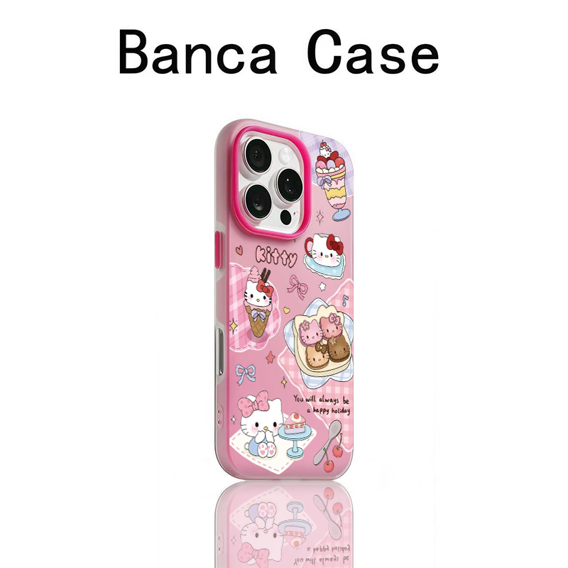 夕与空甜品Kitty主题适用苹果16果冻手机壳mate60华为P70小米14套