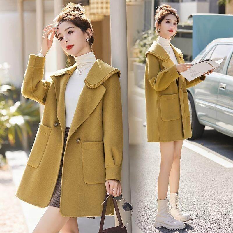 龙凤呢大衣冬季女2025秋冬新款小个子宽松中长款时尚显瘦毛呢外套