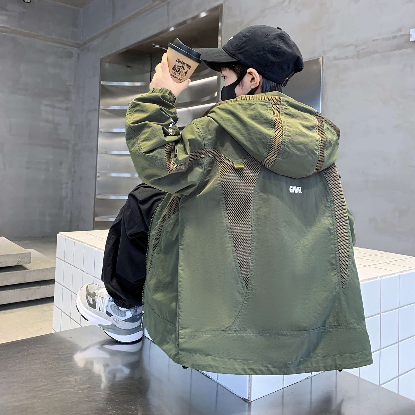 男童秋装外套2025新款大童秋季宽松男孩春秋款儿童休闲风衣痞帅潮