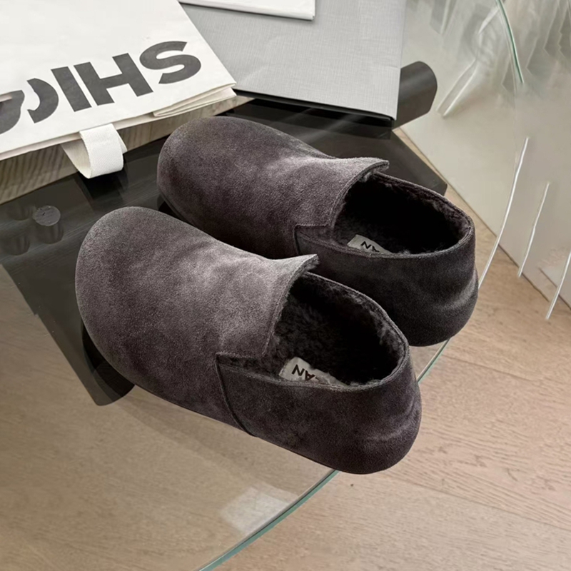 诗歌兰时尚勃肯鞋女2025年新款厚底增高加绒休闲百搭单鞋25091-1