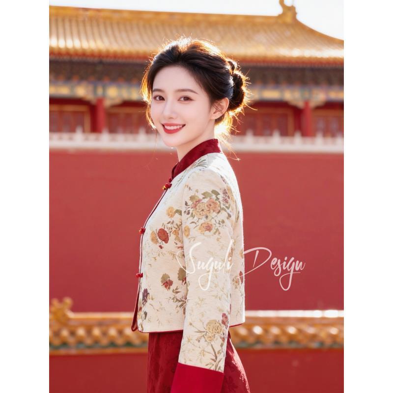 苏故里【红袖添香】新款日常冬季加绒修身显瘦气质改良新中式旗袍