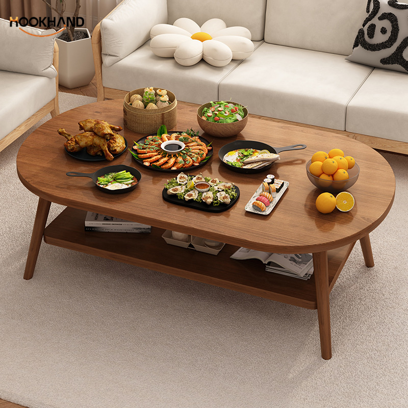 茶几餐桌二合一小户型出租屋用简约客厅家用简易双层桌子一体两用