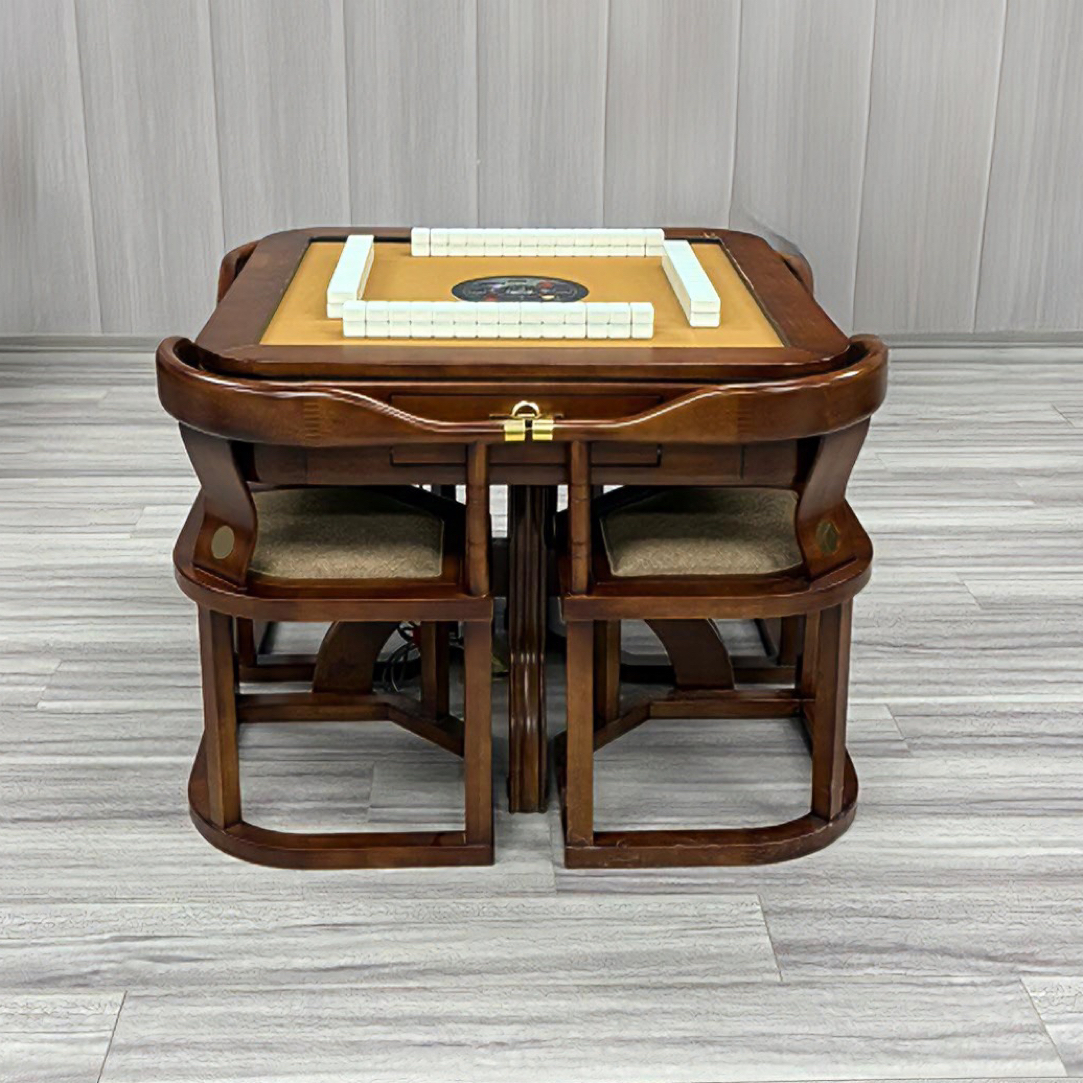 新款高配小户型不占空间实木全自动麻将机餐桌茶桌两用一体机