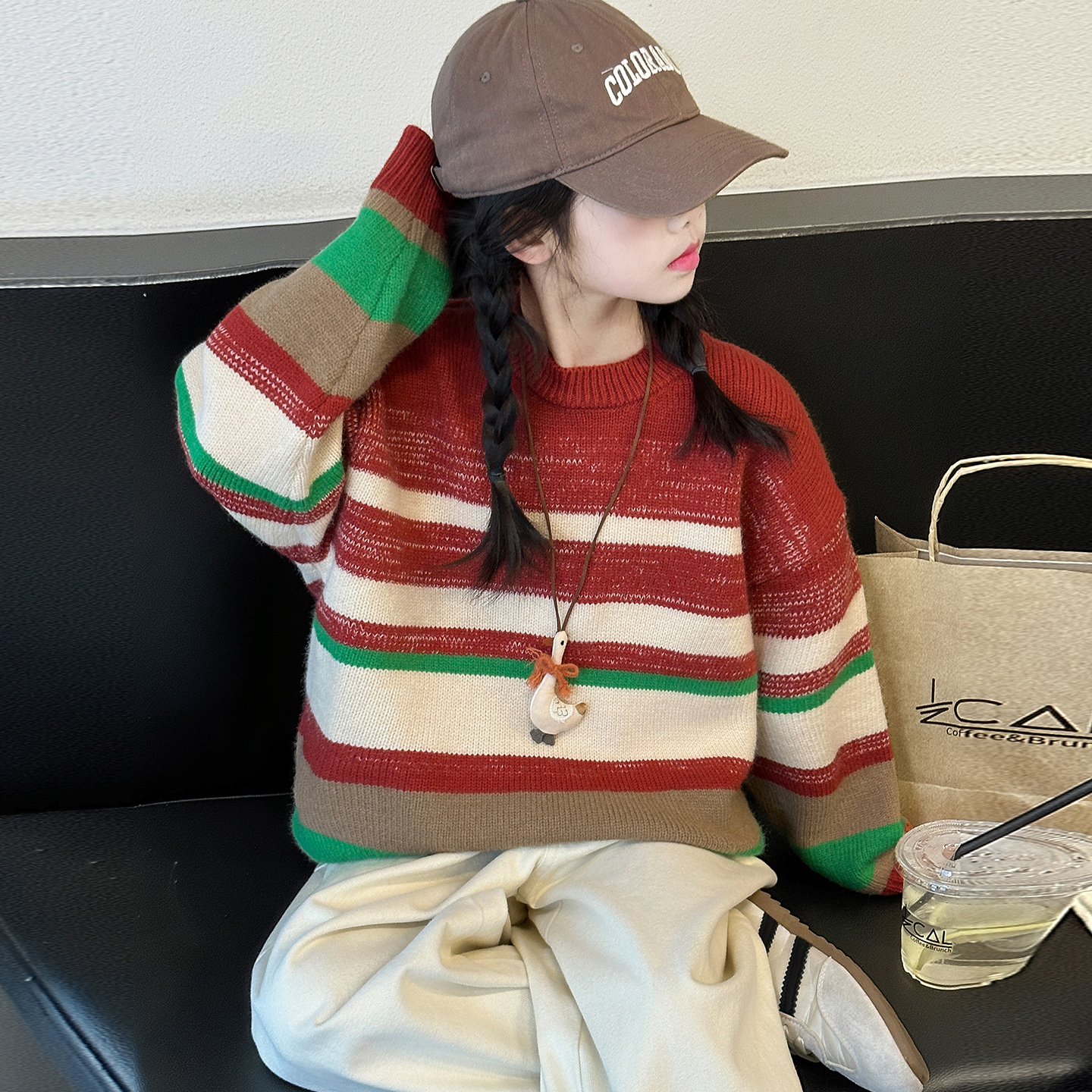 女童毛衣内搭秋冬2025新款儿童超好看针织衫女大童洋气时髦毛线衣