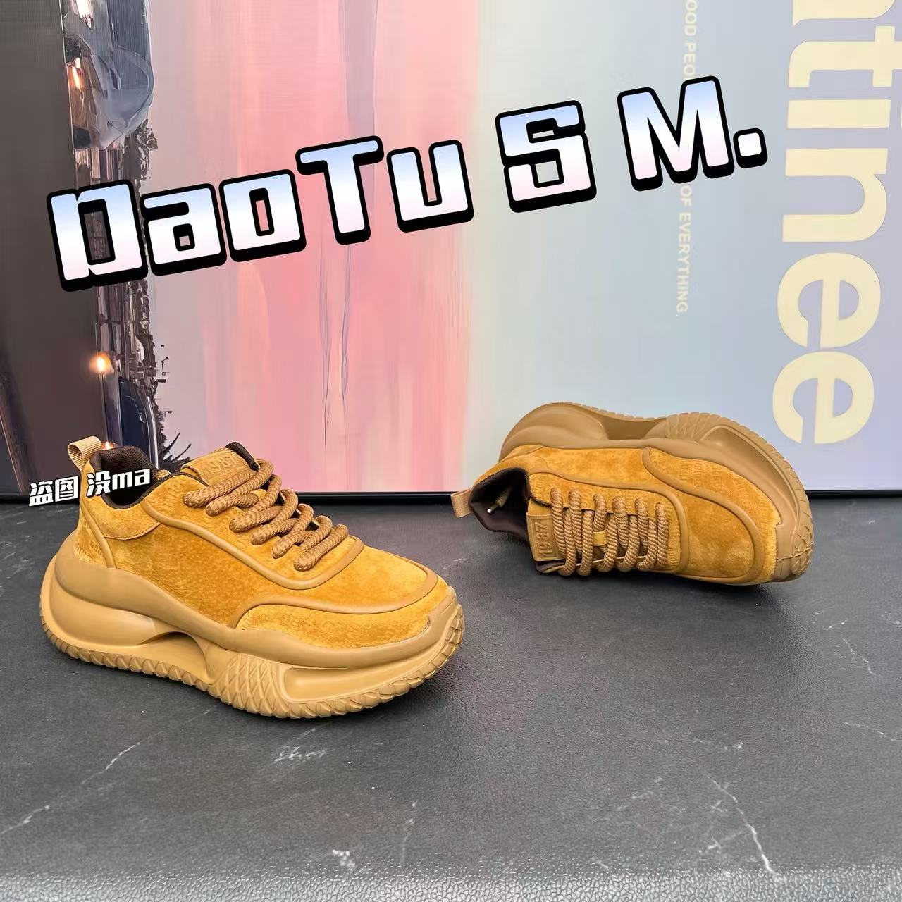 2025年新款秋季休闲简约系带增高厚底舒适户外运动潮鞋百搭老爹鞋