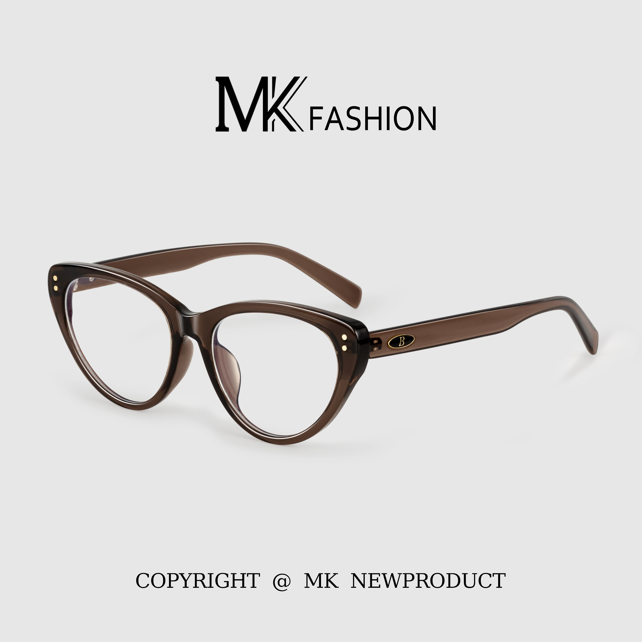 超轻复古猫眼茶色眼镜女近视可配度数素颜百搭韩版琥珀流光眼镜框