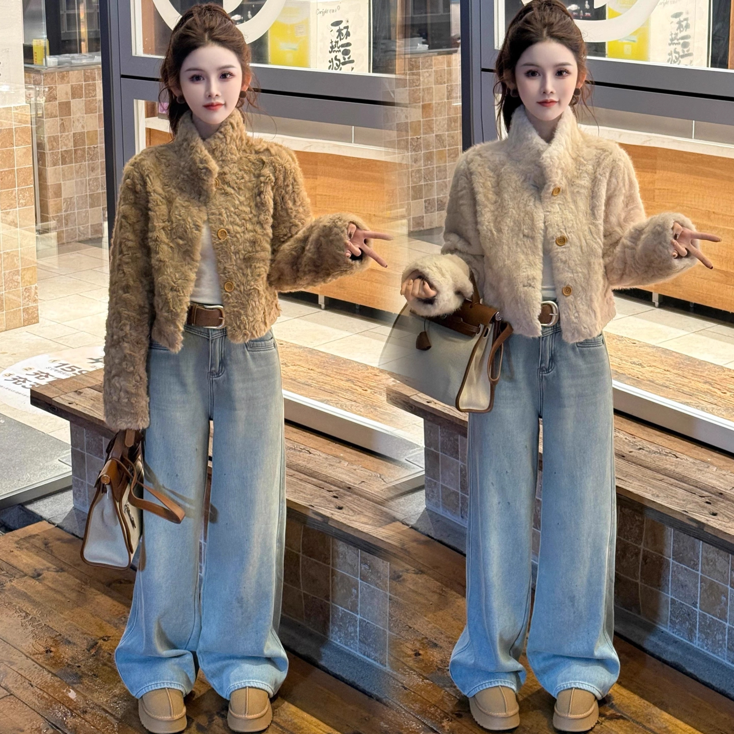 时尚小香风高级感短外套女2025冬季新款洋气显瘦立领保暖外套潮