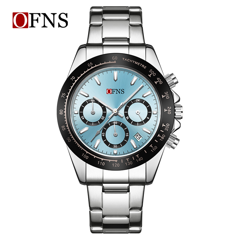 SANDA/三达OFNS系列男士手表多功能大表盘防水手表夜光日历石英表