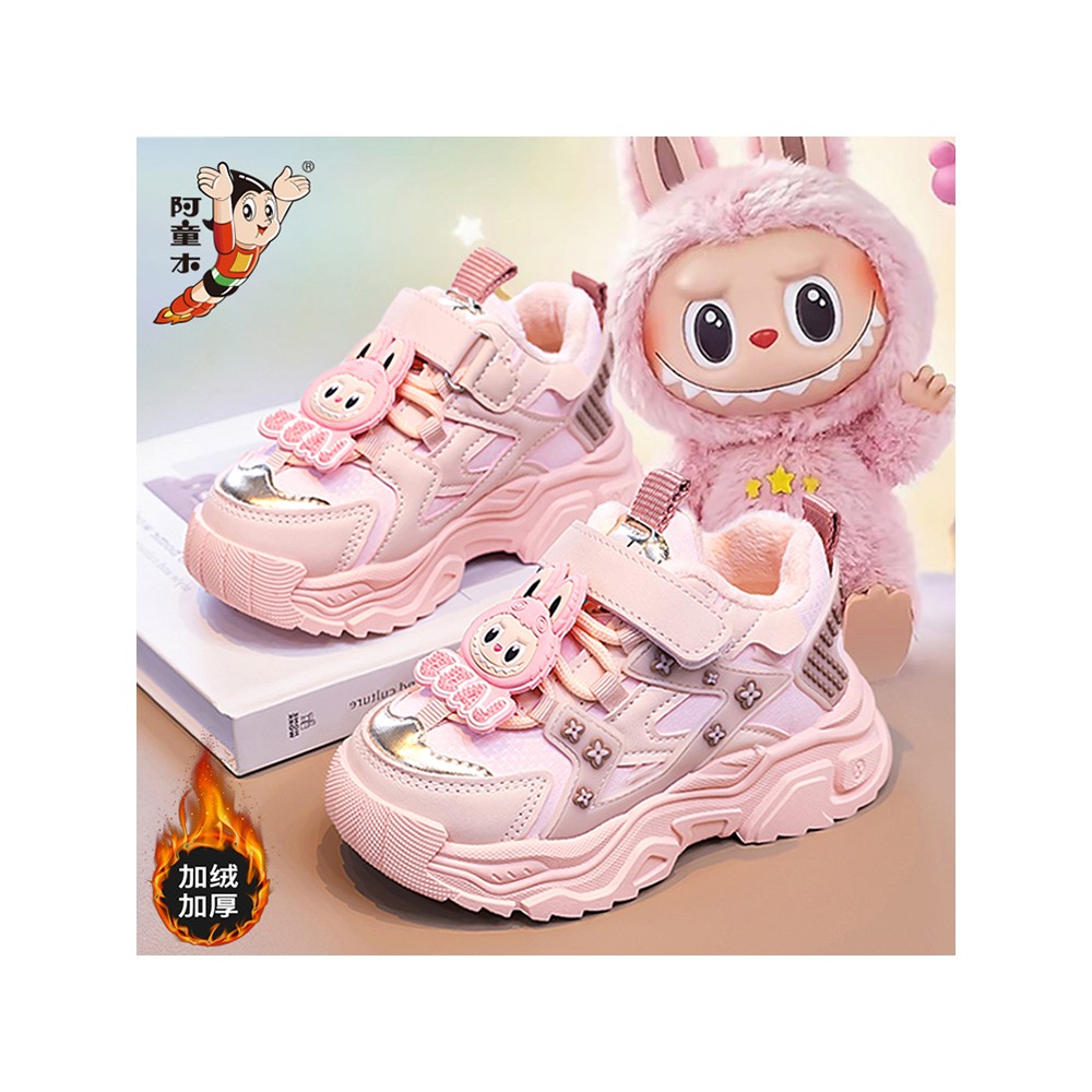 【万达撤柜】阿童木棉鞋女童鞋子2025新款冬季儿童公主运动鞋女孩