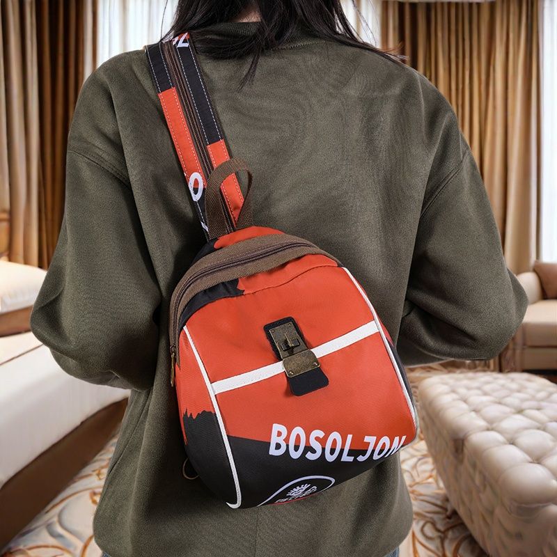 牛津布【中国红-ins小双肩包】秋冬轻便旅游多用斜挎包时尚百搭小双