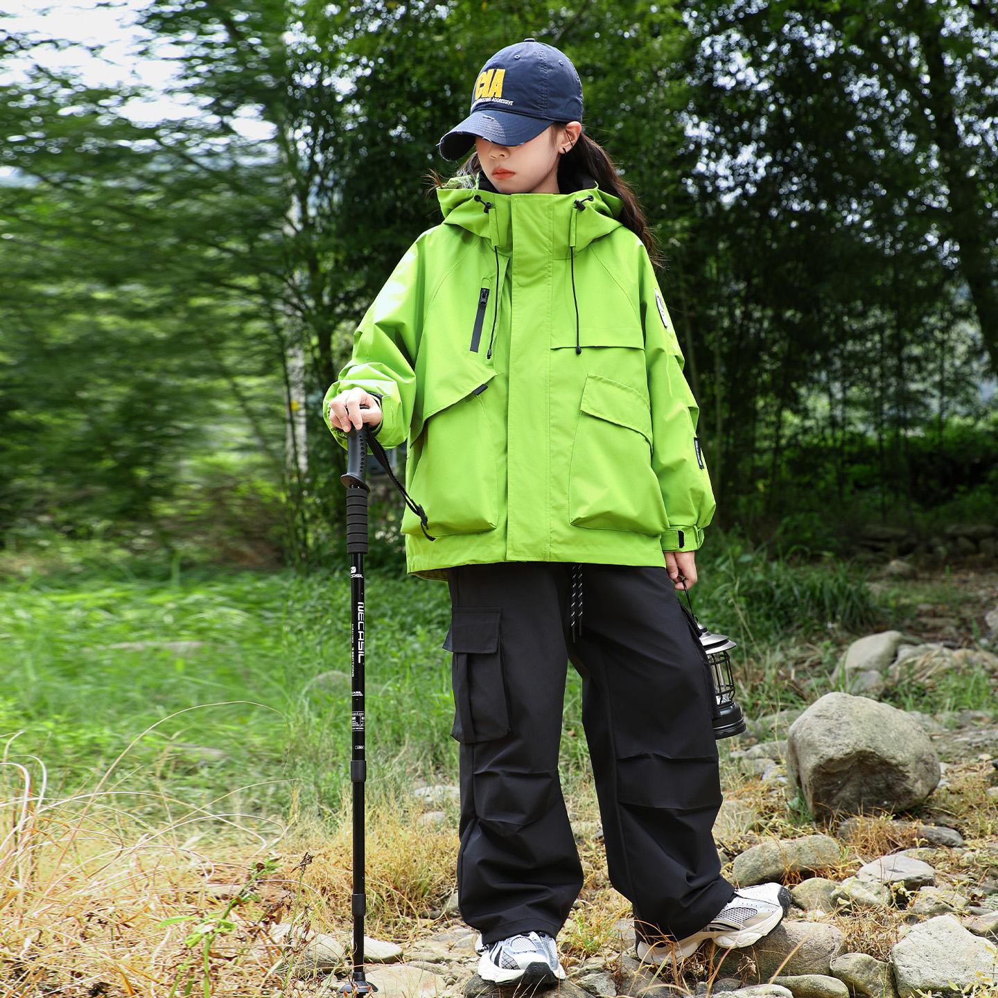 女童冲锋衣外套三合一2025秋冬新款洋气中大儿童工装冲锋裤硬壳潮