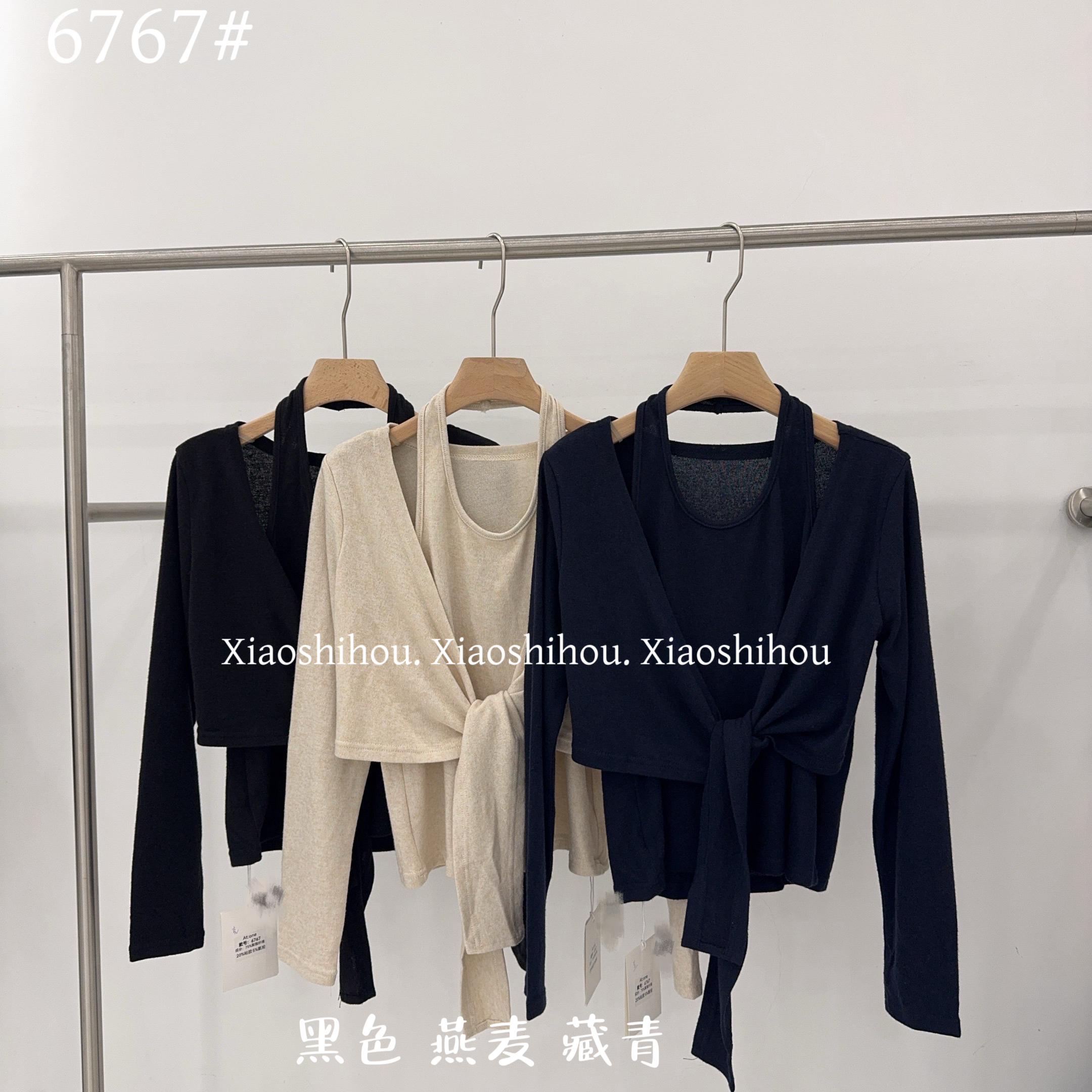 小时候女装店挂勃假两件长袖6767
