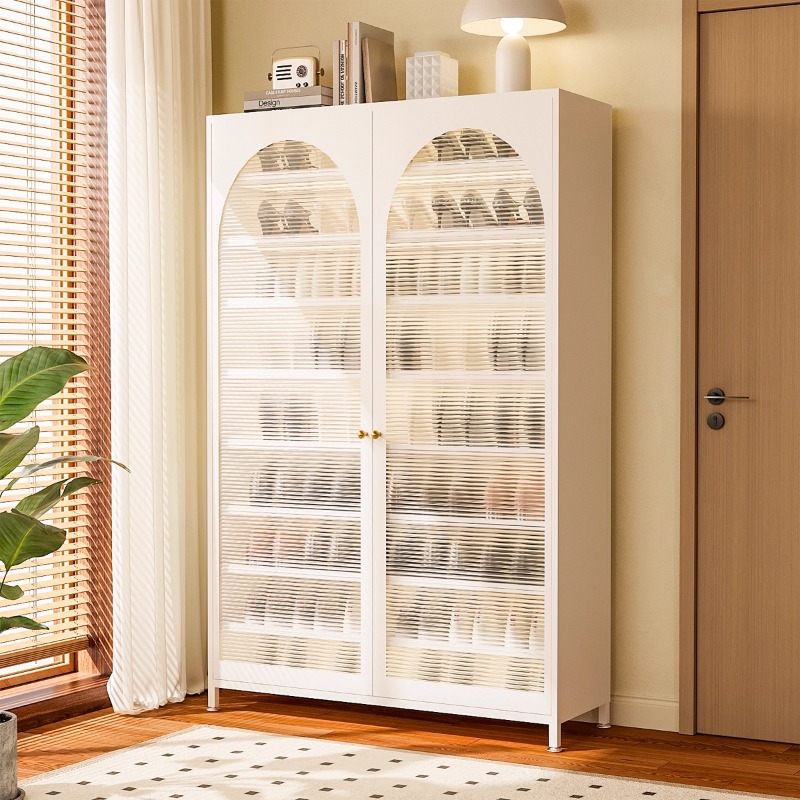 钢制鞋柜家用落地多层防尘鞋架门口入户玄关大容量收纳柜阳台鞋柜