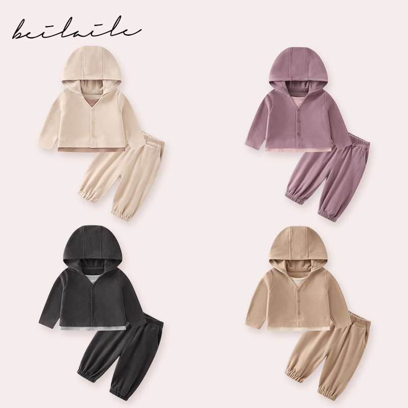 小洛妈 | 依翡丝2.0 | 300克重 | 暖不闷汗 | 假两件套装 i23