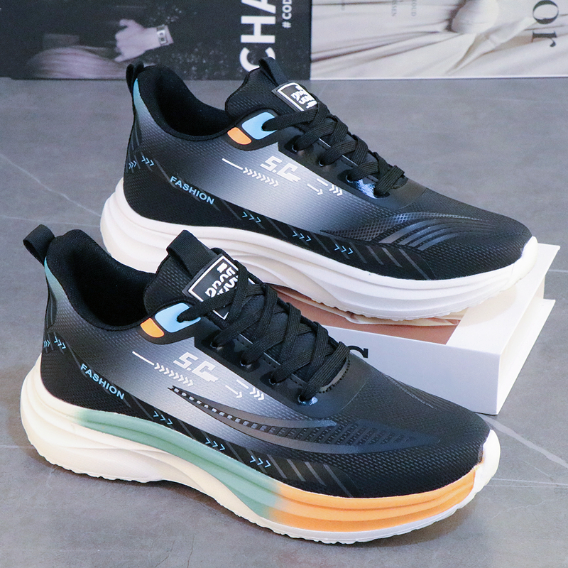 【超轻】男鞋超轻跑步鞋皮面防水运动休闲鞋减震青少年防滑学生潮鞋