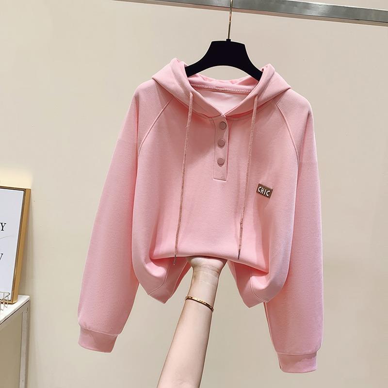 小清新连帽短款卫衣春秋季2025新款软萌少女今年流行爆款上衣外套