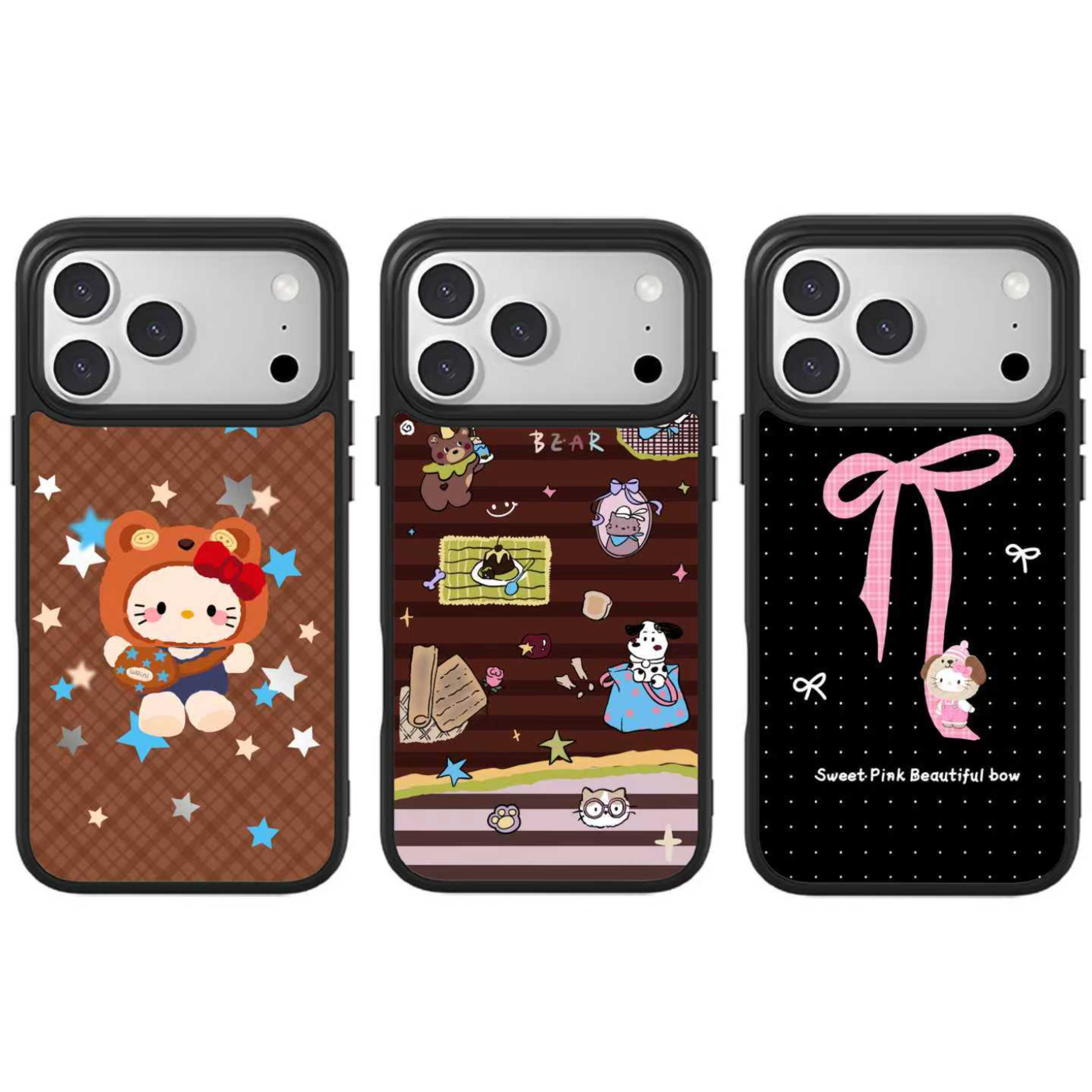 原创黑框超薄可爱KT系列适用苹果17promax-12磁吸防摔手机壳