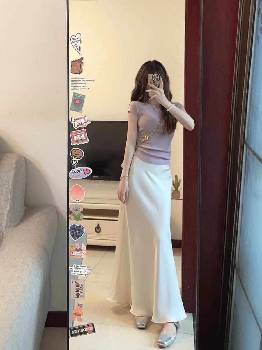 夏装搭配一整套韩系多巴胺今年流行御姐气质女神范裙子两件套装女