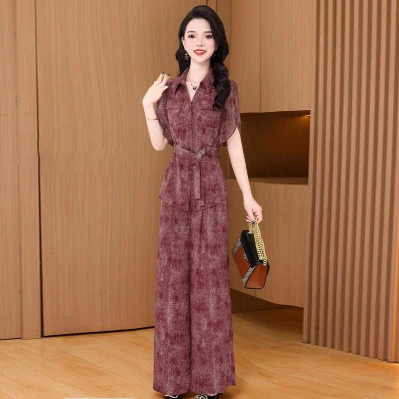 冰丝职业两件套装女2025新款高端贵夫人品牌喜妈妈婚宴穿搭一整套