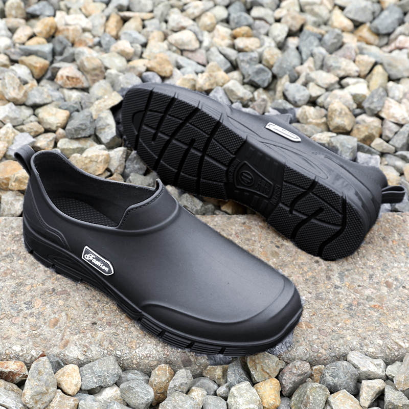 低帮水鞋男款防水2025新款外卖成人雨靴防滑工地胶鞋短筒雨鞋男士